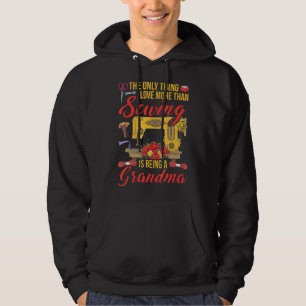 Veste À Capuche Seule Chose Que J'Aime Plus Que Coudre Est D'Être 