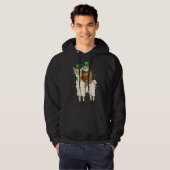 Veste À Capuche Shamrock Alpaca Irish Sloth Riding Llama St Patron (Devant entier)