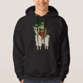 Veste À Capuche Shamrock Alpaca Irish Sloth Riding Llama St Patron (Devant)