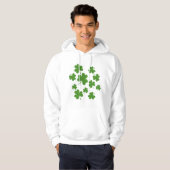 Veste À Capuche Shamrock de la Saint Patrick Motif Clover (Devant entier)