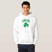 Veste À Capuche Shamrock irlandais de gingembre (Devant entier)