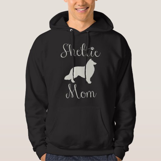 Veste À Capuche Sheltie, Shelties Beau Script Maman Sheltie (Devant)