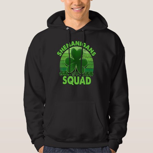 Veste À Capuche Shenanigans Squad Jour de la Saint Patrick amusant (Devant)