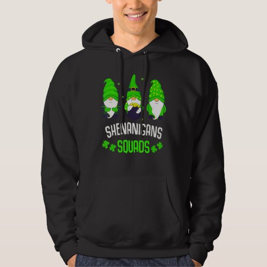 Veste À Capuche Shenanigans Squad Jour de la Saint Patrick Gnomes  (Devant)