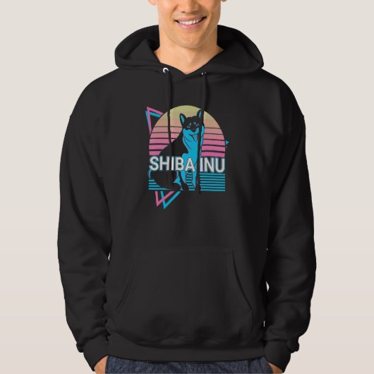 Veste À Capuche Shiba Inu Rétro (Devant)