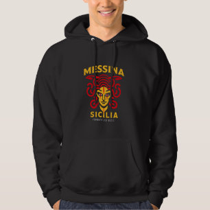 Veste À Capuche Sicilienne Messine Sicilia Design Medusa Trinacria