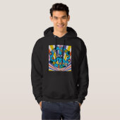 Veste À Capuche Signe de paix rétro (Devant entier)
