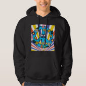 Veste À Capuche Signe de paix rétro (Devant)
