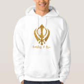 Veste À Capuche Sikh Khanda "Sans peur et libre" (Devant)