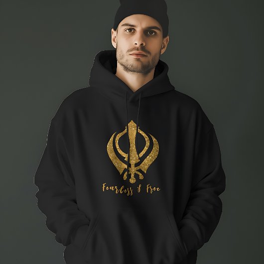 Veste À Capuche Sikh Khanda "Sans peur et libre"