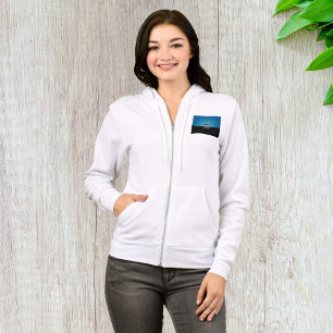 Veste À Capuche Silhouette d'atterrissage d'avion à la nuit