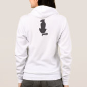 Veste À Capuche Silhouette de chat noir femmes blanc Bella zip swe (Dos)