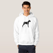Veste À Capuche Silhouette de chien de boxeur (Devant entier)