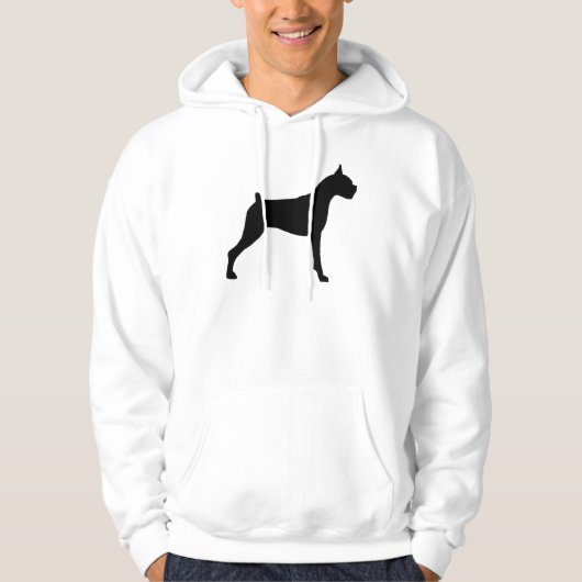 Veste À Capuche Silhouette de chien de boxeur (Devant)