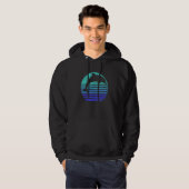 Veste À Capuche Silhouette de dauphin rétro (Devant entier)