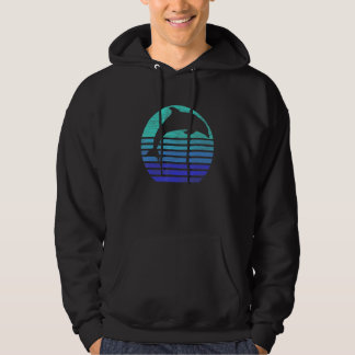 Veste À Capuche Silhouette de dauphin rétro
