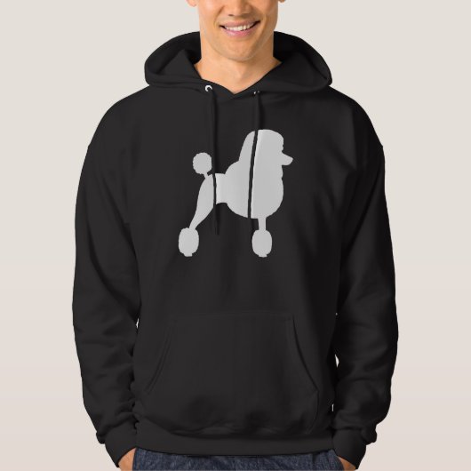 Veste À Capuche Silhouette De Poodle Standard Avec Coupe De Cheveu (Devant)
