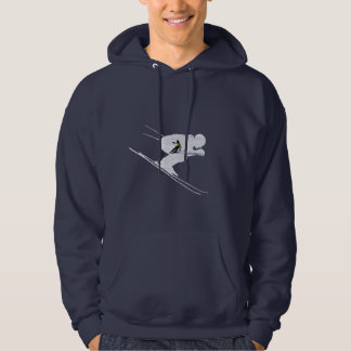 Veste À Capuche Silhouette de skieur descendant | Cadeau pour amat