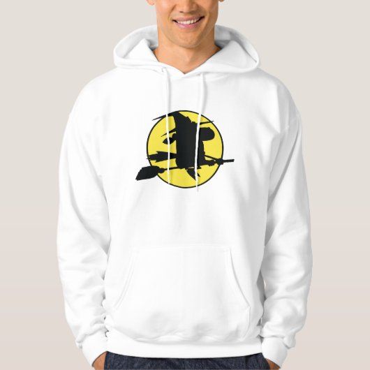 Veste À Capuche Silhouette de sorcière d'Halloween (Devant)