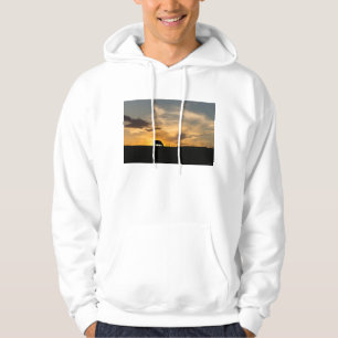 Veste À Capuche Silhouette du coucher du soleil de bétail