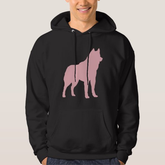 Veste À Capuche Silhouette Husky Rose (Devant)