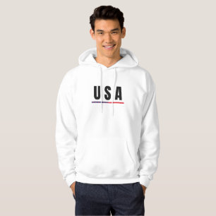 Veste À Capuche Simple Modern USA Amérique Art Lettre drapeau Souv