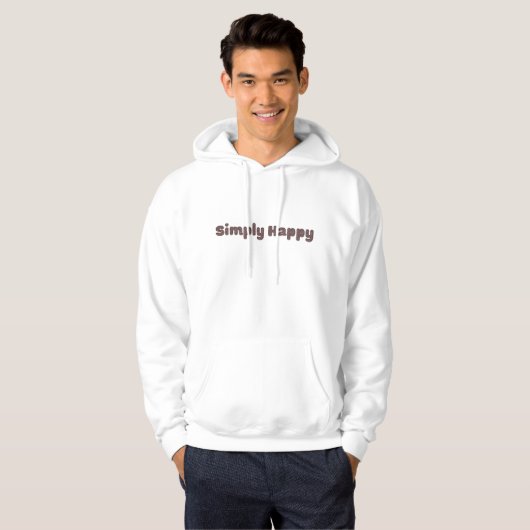 Veste À Capuche Simplement heureux (Devant entier)
