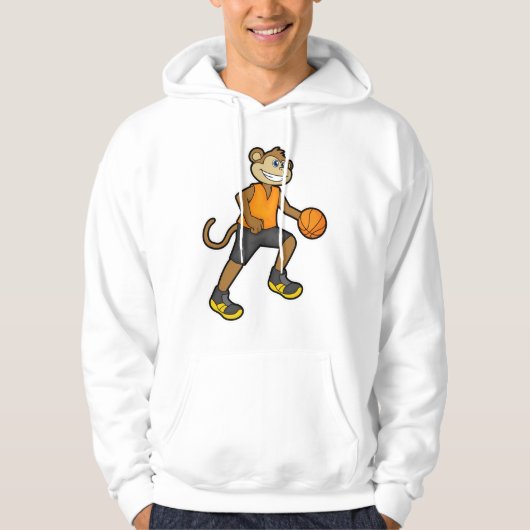 Veste À Capuche Singe au basketball (Devant)