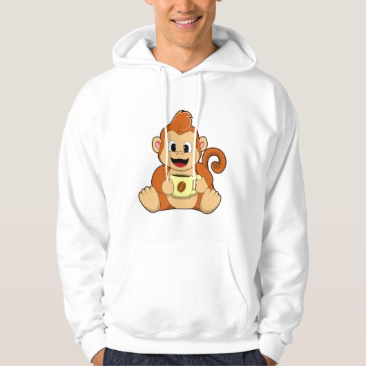 Veste À Capuche Singe avec la coupe du café (Devant)