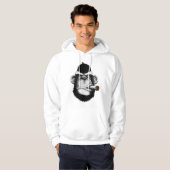 Veste À Capuche Singe fumant cigare Premium (Devant entier)