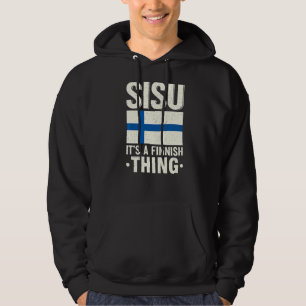 Veste À Capuche Sisu C'est une chose finlandaise Finlande Fiag Suo
