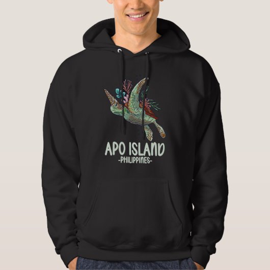 Veste À Capuche Site de plongée Plongeur Philippines Apo Island (Devant)