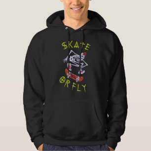 Veste À Capuche Skate ou volez Skeleton Skateboarder
