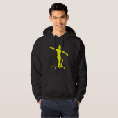 Veste À Capuche Skateboard - Jaune (Devant entier)