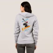 Veste À Capuche Skateuse de Sport Extrême Rétro | Fermeture Éclair (Dos entier)
