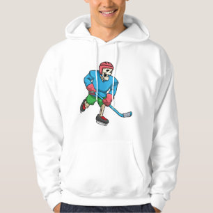 Veste À Capuche Skeleton au hockey sur glace avec bâton de hockey