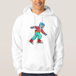 Veste À Capuche Skeleton au patinage sur glace avec patins sur gla