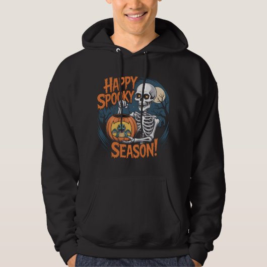 Veste À Capuche Skeleton & Dragon Halloween Art (Devant)