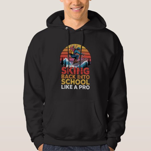 Veste À Capuche Ski à l'école comme un pro (Devant)