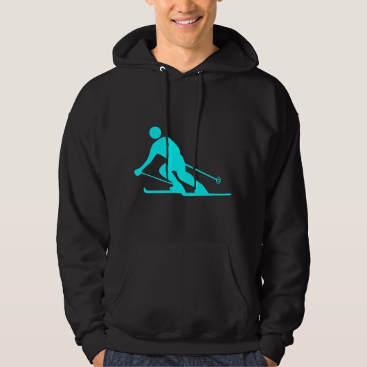 Veste À Capuche Ski - Cyan (Devant)