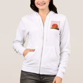 Veste À Capuche Skyline urbain avec Red Sun Grunge Cityscape (Devant)