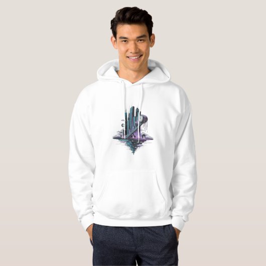 Veste À Capuche Skylines surréalistes (Devant entier)