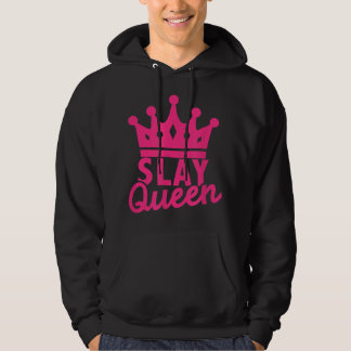 Veste À Capuche Slay Queen Pink Crown College Sorority Party 