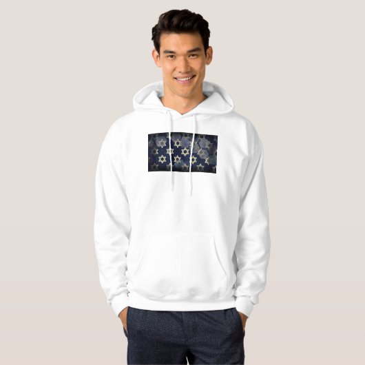 Veste À Capuche SlipperyJoe's Happy Hanoukka multiple Star de Davi (Devant entier)