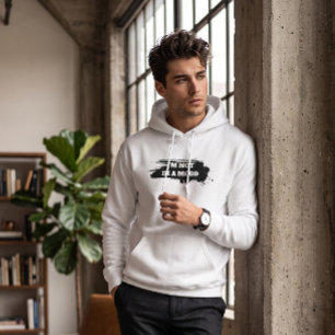 Veste À Capuche Slogan "Je ne suis pas d'humeur" en blanc relatif