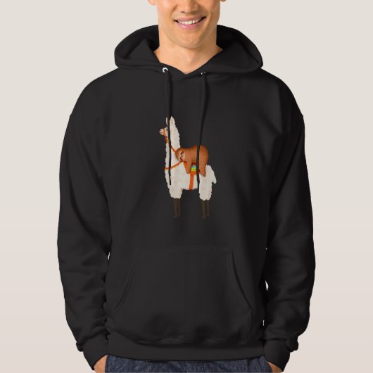 Veste À Capuche Sloth Riding Llama (Devant)