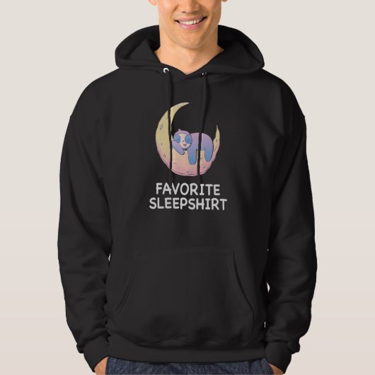 Veste À Capuche Sloth Sloth Nap Dormir Pyjama Lune Nuit (Devant)