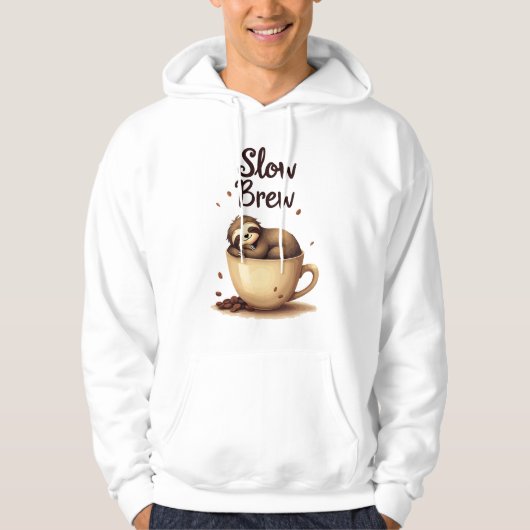 Veste À Capuche Slow Brew Coffee Sloth (Devant)
