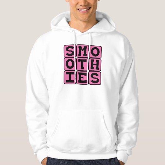 Veste À Capuche Smoothies, Boissons de Fruits Sains (Devant)
