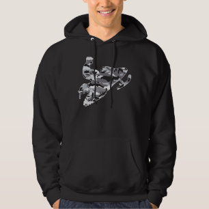 Veste À Capuche Snomobiler en gris Camouflage